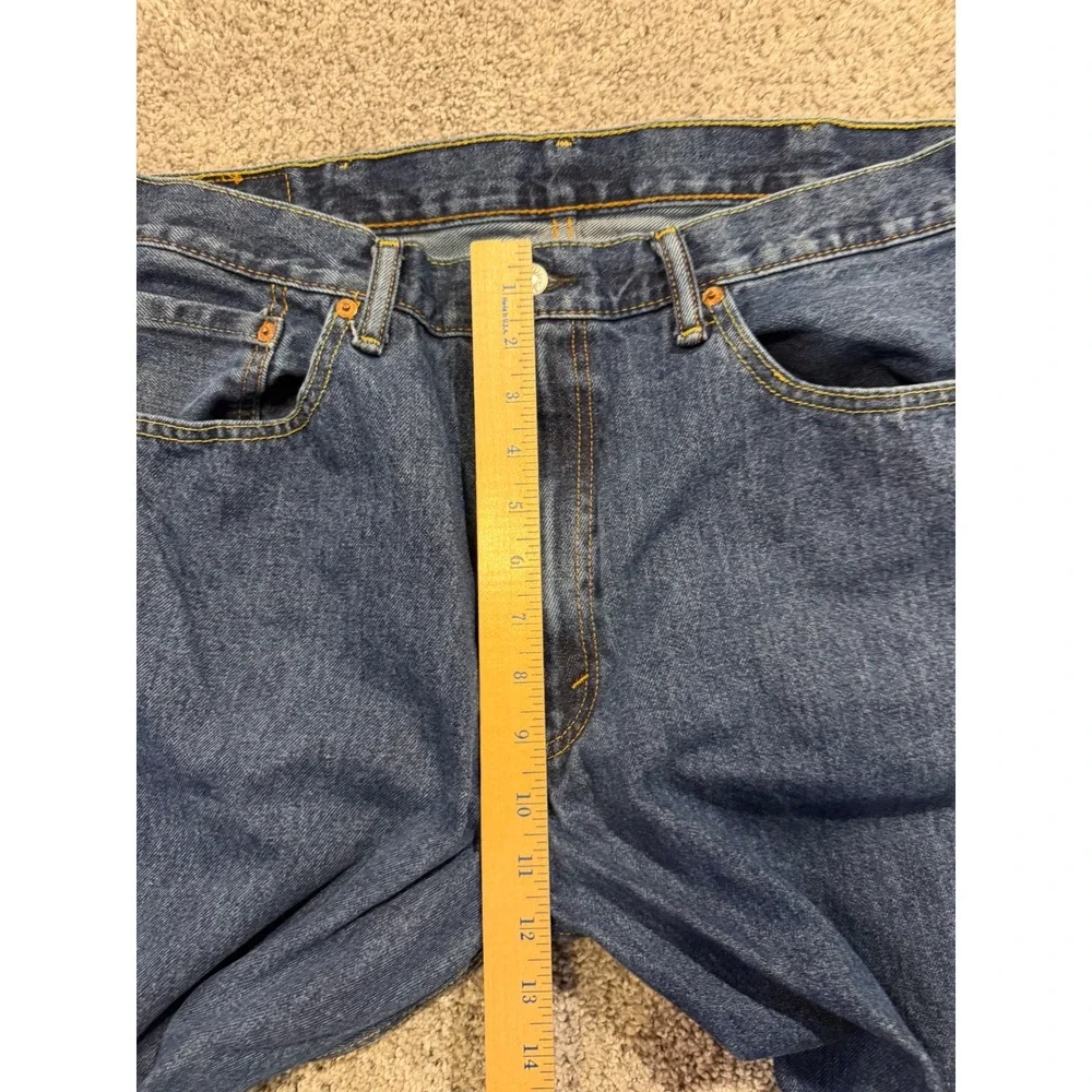 Levis 550 Jeans Mens 38x32 Blue Relaxed Fit Tapered Leg Dark Wash Denim